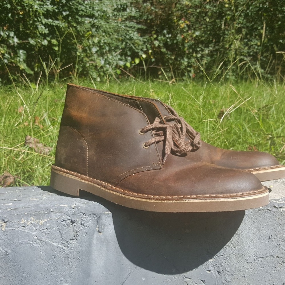 Clarks Desert Boots Beeswax Leather Brown